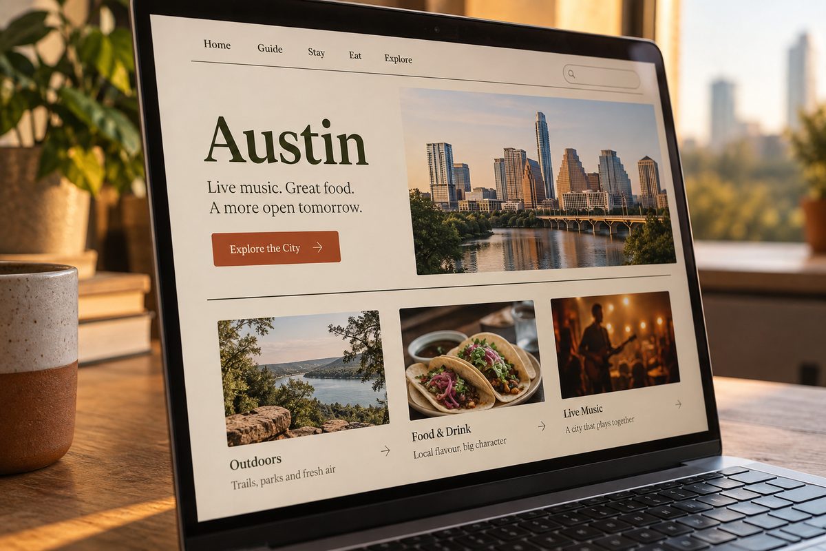 Web page assembled from a bounded component set